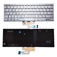 Keyboard Notebook ASUS Zenbook Flip 14 UM462 UX462D UX462DA UX462FA Laptop Gray With Lights Thai/eng