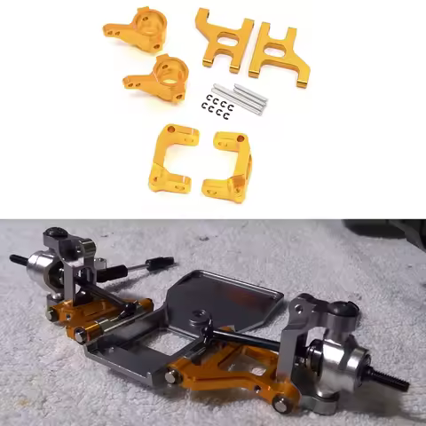 A71Z Metal Front Steering Cup C Hub Carrier Suspension Arm Set For 1/10 RC Crawler Car Tamiya CC01 C