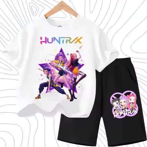 Kids Fashion Outfits Teen Children's O Neck Short Sleeve Tops Shorts 2pcs Summer Girls Casual T Shir