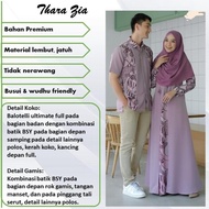Nurha Gamis Remaja Couple Pasangan Gamis Batik Couple Kombinasi Gamis