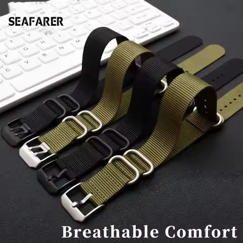 Nylon Watch Strap Perlon Watchbands 22mm 23mm For Luminox 3051 3150 Watch Band Waterproof Sport Men 
