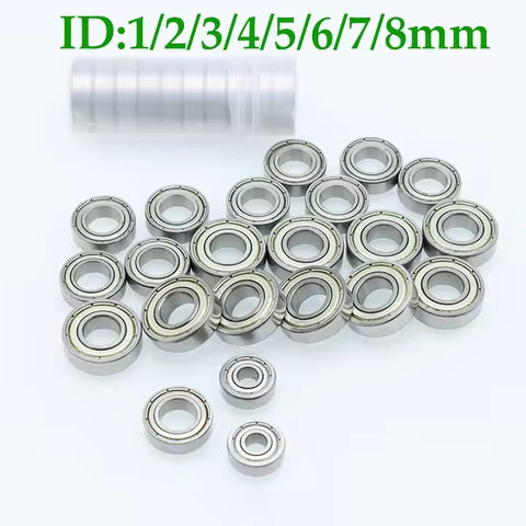 5pcs Miniature Ball Mini Bearing 3x6x2.5 4x7x2.5 4x10x4 5x8x2.5 5x9x3 5x11x4 6x12x4 8x12x3.5 ZZ RC C