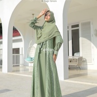 gamis rayhana dress by attin - sage green xl