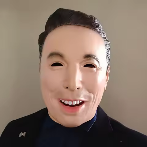 Halloween Latex Mask Elon Musk Funny Party Cosplay Costume Accessory