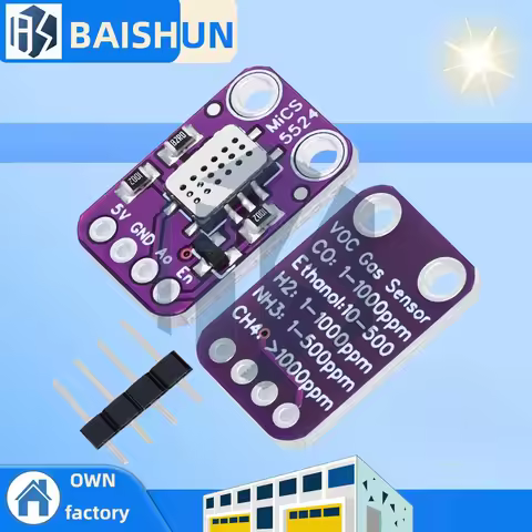 MICS-5524 Multi-Gas Air Quality Sensor Board – CO, H2, CH4, C2H5OH Detection Module with 5V DC Input
