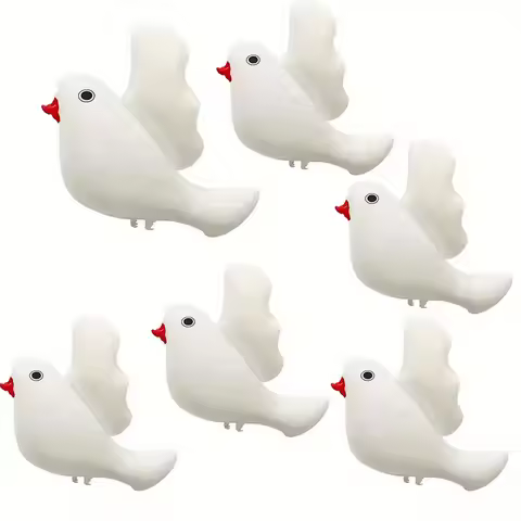 3/6pcs White Peace Dove Aluminum Foil Balloons for Birthday Parties Engagements Weddings Anniversary