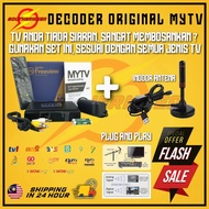 FULLSET DECODER MYTV Original Malaysia Digital TV Myfreeview DVB T2 Decoder Television + ANTENA ARIE