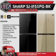 sharp sj if51pg bk - kulkas sharp 4 pintu inverter sjif51pgbk