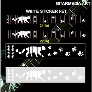 Inlay decal sticker cat lover guitar fretboard sticker cat sticker for electric acoustic guitar fret