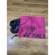 Yonex black pink badminton shoes bag