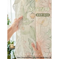 Curtain Simple Impervious Cream Girl Human Gauze Curtain Lace Curtain French Style Telescopic Rod Tr