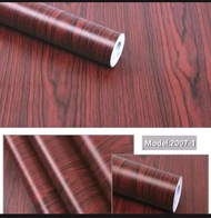 WALLPAPER DINDING MOTIF KAYU JATI WARNA MAROON