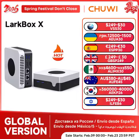 CHUWI LarkBox X Mini PC 8GB RAM 256GB SSD Intel i3-1220P UHD Graphics for 12th Gen Intel Processors 