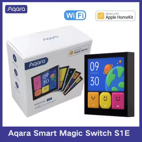 Aqara Smart Magic Switch S1E WIFI Touch Screen Control With Neutral Timer Calendar Statistics Scene 