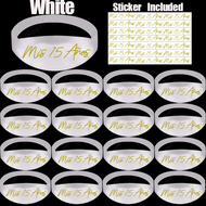 （BJYX) 20-200Pcs Mis Quince Años Bracelets Music & Sound Activated LED Bracelet for 15 Years Girl Bi