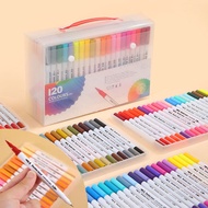 Color Marker Set 12/36/60/100/120 Marker Brush Pen 2 Tips Marker Set Marker Drawing Pen