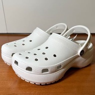 《多尺碼現貨》全新 雲朵 白色 Crocs Classic Platform Clog 卡駱馳 克駱格 洞洞鞋 男 女 中性 厚底 鬆糕 沙灘鞋 涼鞋 拖鞋