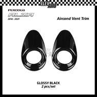 Perodua Alza 2014-2021 Side Aircond Vent Trim Carbon Fiber Black Interior Accessories