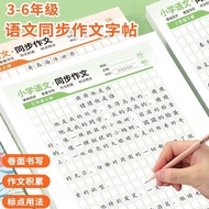 3-6年级语文同步作文字帖 华文练习练字帖 练字写作双提升 练字和学习同步进行 练字本 练字帖 Practice Calligraphy Learn Chinese For Beginner