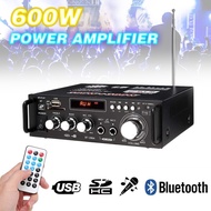 Junejour Bluetooth Eq Audio Amplifier Karaoke Home Theater Fm Radio 600w
