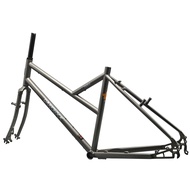 DARKROCK Haikui touring bike frame, sloping top tube, 26-inch disc/V-brake steel, travel-ready