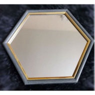 WALL DECOR HEXAGON MIRROR / CERMIN HEXAGON