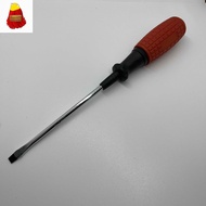 Slot Flat Head Screw Driver with Rubber Handle