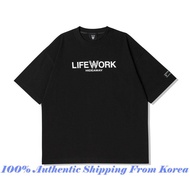 [LifeWork] คอกลมการเสื้อยืดผ้าฝ้ายโลโก้