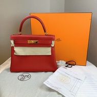 愛馬仕/Hermes  紅色Kelly 28*11*22