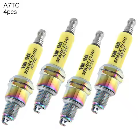 4pcs A7TC Motorcycle Iridium Nozzles Spark Plugs ATRTC CR6HSA CR7HSA CR7HGP Fit for GY6125 Pedal Mot