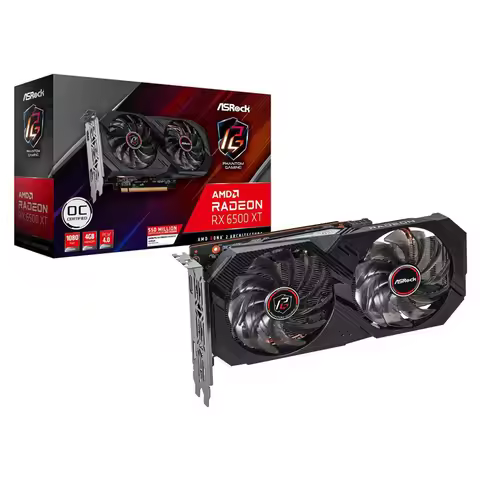 ASRock Phantom Gaming D Radeon RX 6500 XT 4GB GDDR6 PCI Express 4.0 Video Card RX6500XT PGD 4GO