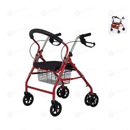 รถเข็นผู้สูงอายุ พร้อมส่ง  รถเข็นหัดเดิน Rollator ล้อ 8 นิ้ว ทำจากอลูมิเนียม พ่นสีน้ำเงิน (DY49146L)