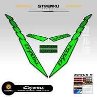 SUZUKI STRIPING CRYSTAL TUNE MOTIF X18 STICKER CRYSTAL TUNE CUSTOM STICKER ORIGINAL CRYSTAL MOTORCYC