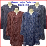 NEW BLOUSE LADY'S COLLECTION G'LADYS SIGNATURE SAIZ BESAR 54-60 BIG PLUS SIZE MUSLIMAH CASUAL WOMEN 