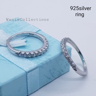 (CR7385)Original 925 silver ring with white gold plated stone ladies ring cincin perak tulen cincin  perempuan