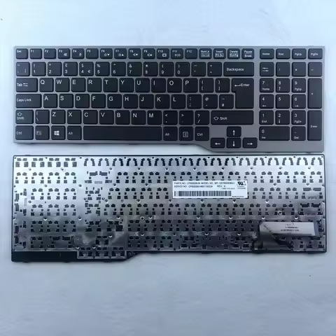 UK Laptop Keyboard For Fujistu E754 Lifebook E753 E756 E554 E556 CP670826-03 Series With black UK La