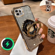 Suitable for Honor X7 X7B X7A phone case with four corner anti drop CD magnetic bracket flash powder