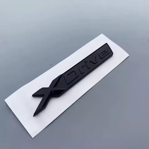 1X New Chrome Black Fender lowercase Letters XDrive Emblems for BMW 1 3 4 5 6 7 Series X1 X3 X4 X5 X