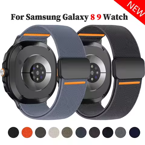 Magnetic Straps For Samsung Galaxy Watch 8 9 40mm 44mm Nylon Coorea Bracelet For Samsung Galaxy Watc