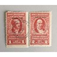 1940’S USA Documentary Stamps $1 & $2 Mix Series