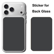 Solid Color Decal Skin for Back Glass Compatible for iPhone 17 Pro Max 17Pro, Titanium Color Sticker