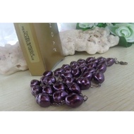 WOW US AVON Two Strand PEARL ESQUE Tinted Baroque Choker Necklace 1997