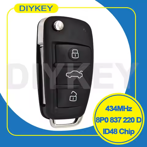 434MHz ID48 Chip For Audi A1 Q3 A3 TT S3 S1 2005-2014 3 Buttons Flip Remote Car Key Fob P/N: 8P08372