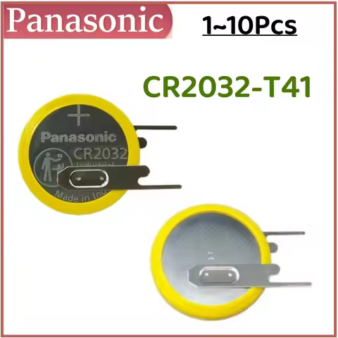 1-10pcs Original Panasonic CR2032 2032 T41 Battery With Solder Tabs Disassemble Battery Wire Motherb