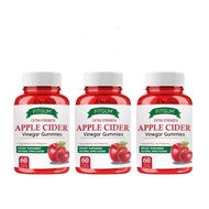 Natural Slimming Fitgum Apple Cider Vinegar Gummies 100% Original with Collagen Vitamins 60 Gummies 