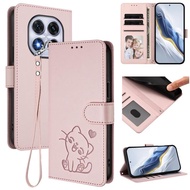 Cute Cat Leather Flip Wallet Phone Case For Redmi 15C A5 4G 15 5G Note 14 Pro Plus Note 14s 4G Note