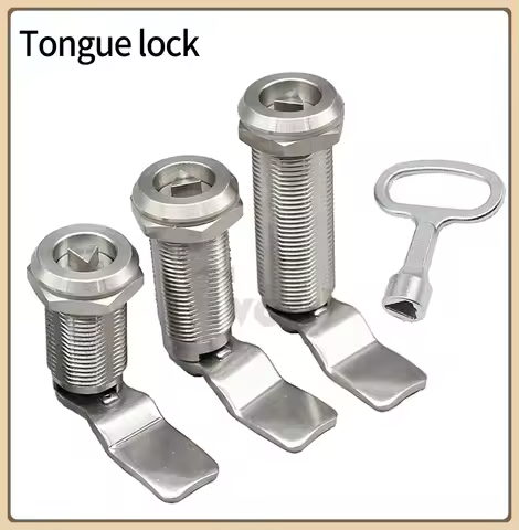 MS705-30-40-50-62 Extended tongue lock Outdoor cabinet door lock 304 stainless steel triangle lock