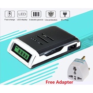 Smart Quick LCD Rechargeable Battery Charger Adapter Batteries AA AAA 2A 3A