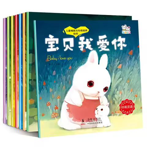 8 Pcs Chinese And English Short Story Book For Children Baby Develop Good Babits Picture Book Bedtim