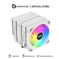 COMKUB - CPU AIR COOLER (พัดลมซีพียู) SAMA 6PDW ARGB (6PDW120MM ARGB WHITE)